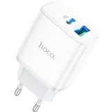 Зарядное устройство HOCO C105A Stage, USB A+C, PD (20W), QC3.0, + кабель Type-C, белый (6931474782922)