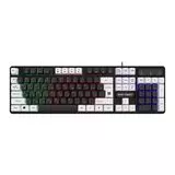 Клавиатура Defender Dark Knight GK-077, USB, Black/White, черный/белый (45078)