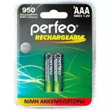 Аккумулятор (размер ААA, HR03) Perfeo 950mAh - упаковка 2 шт, цена за 2шт (PF AAA950/2BL PL)