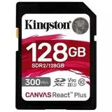 Карта памяти SDXC 128Gb class 10 UHS-II U3 V90 (Kingston Canvas React Plus) (SDR2/128GB)