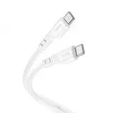 Кабель USB 2.0 Type-C (M), PD, 1m (HOCO) X97 Crystal 60W, белый (6931474799913)