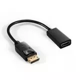 Переходник DisplayPort (M) -> HDMI (F) 0.1m, ExeGate EX-DPM-HDMIF-0.1, черный (EX294706RUS)