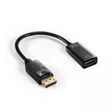 Переходник DisplayPort (M) -> HDMI (F) 0.2m, ExeGate EX-DPM-HDMIF-0.2, черный (EX294707RUS)