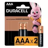 Батарейка (размер AAA, LR03) DURACELL - упаковка 2шт, цена за 2шт (DR LR03/2BL CN)