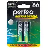 Аккумулятор (размер AA, HR6) Perfeo 2500mAh - упаковка 2 шт, цена за 2шт (PF AA2500/2BL PL)