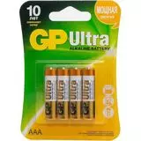 Батарейка (размер AAA, LR03) GP LR03 Ultra - упаковка 4шт, цена за 4шт (GP24AU-2UE4)