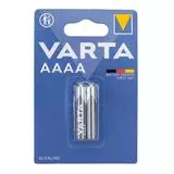 Батарейка (размер AAAA) Varta LR61/LR8D425 Alkaline - упаковка 2шт, цена за 2шт (04061101402)