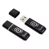 USB Flash-накопитель 8Gb (Smartbuy, Glossy) Black (SB8GBGS-K)