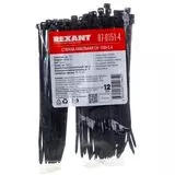 Стяжки пластиковые 3.6x150мм, 100шт, черные (REXANT) (07-0151-4)