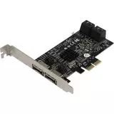 Плата расширения PCI-E x1 -> 2 х eSATA / 4 х SATA III (ExeGate, EXE-504) (EX283711RUS)