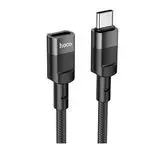 Кабель удлинитель USB2.0 Type-CM -> Type-CF, 1.2m (HOCO) U107, черный (6931474789990)