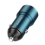 Автомобильное зарядное устройство Borofone BZ19A Wisdom, USB A, QC3.0 (18W), синий (6974443387445)