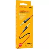Кабель Audio AUX 3.5мм (m) -> 3.5мм (m) 1м (Borofone, BL6) красный (6931474746405)
