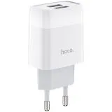 Зарядное устройство HOCO C73A Glorious, USB A + A, белый (6931474712912)
