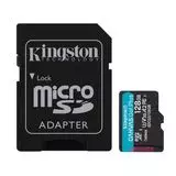 Карта памяти MicroSDXC 128Gb Class 10 UHS-I U3 V30 A2 + адаптер (Kingston Canvas Go Plus 170R) (SDCG3/128GB)