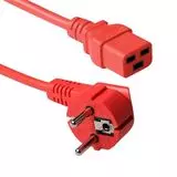 Кабель POWER PC19 1,8 м (С19 - Schuko, сечение 1,5 мм.кв., медь) Power Cube, красный (16270/16271)