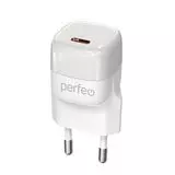 Зарядное устройство Perfeo I4651, USB C, PD (20W), белый, Цвет: Белый