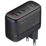 Зарядное устройство LDNIO Q366, USB A+2x USB C, PD (65W), черный