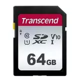 Карта памяти SDXC 64Gb Class 10 UHS-I (Transcend) (TS64GSDC300S)