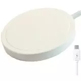 Беспроводное зарядное устройсво Borofone BQ23 Sufficient, Qi 15W, MagSafe, Type-C, белый (6941991105555)