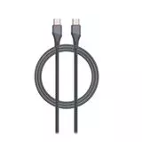 Кабель USB Type-C (M), PD 65W, 2m (LDNIO) LC632C, в оплетке, серый