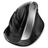 Мышь Genius 8520S, вертикальная, бесшумная, черный/серебристый (31030031401), Цвет: Чёрный/Серебристый