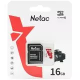 Карта памяти MicroSDHC 16Gb Class 10 UHS-I + адаптер (Netac P500 ECO) (NT02P500ECO-016G-R)