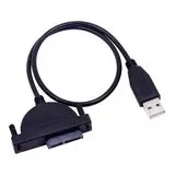 Кабель для подключения периферийных устройств USB 2.0 Type-A, 0.28 м, черный