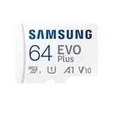 Карта памяти MicroSDXC 64Gb class 10 UHS-I U1 V10 A1 + адаптер (Samsung EVO Plus) (MB-MC64SA)
