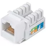 Модуль Keystone Jack RJ-45(8P8C), UTP неэкранированный, CAT 6, тип 90 градусов (REXANT) (02-0254)