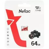 Карта памяти MicroSDXC 64Gb Class 10 UHS-I U1 без адаптера (Netac P500 Eco) (NT02P500ECO-064G-S)