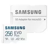 Карта памяти MicroSDXC 256Gb Class 10 UHS-I U3 + адаптер (SAMSUNG EVO PLUS) (MB-MC256SA)