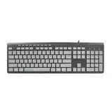 Клавиатура Oklick 480M USB slim, черный/серный (1067199)