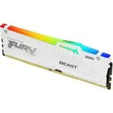 Оперативная память Kingston 16Gb DDR5-5200MHz Fury Beast White RGB (KF552C36BWEA-16)