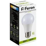 Электролампа LED E27 LB-93 шар (12W) 230V  E27 4000K A60 (FERON) (25487)