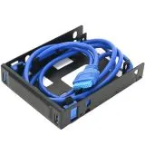 Панель лицевая CMU3-B3 в 3.5" отсек корпуса, 2*USB3.0 (Crown)