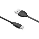 Кабель USB2.0 AM -> Type-C, 1m (Borofone) BX19a Benefit, черный (6931474701794)