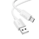 Кабель USB2.0 AM -> Type-C, 1m (HOCO) X107 Favor, белый (6942007626309)