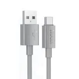 Кабель USB2.0 AM -> Type-C, 1m (HOCO) X107 Favor, серый (6942007626316)