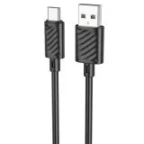 Кабель USB2.0 AM -> Type-C, 1m (HOCO) X88a Gratified, черный (6931474783349)