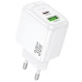 Зарядное устройство HOCO CS55A Surplus, USB A+C, PD (30W), QC3.0, белый (6942007631549)