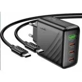 Зарядное устройство HOCO CS27A Supply, USB A+C+C+C,  PD (67W), + кабель Type-C - C, черный (6942007639842)