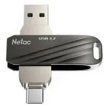 USB Flash-накопитель 128Gb USB 3.0/USB Type-C (Netac, US11C dual) (NT03US11C-128G-32BK)