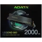 Накопитель SSD M.2 2Tb ADATA Legend 860 (SLEG-860-2000GCS)