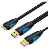 Кабель USB3.0 AM + АМ -> Micro-BM, 0.5m (Vention) (CQPBD)