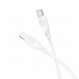 USB-кабель Type-C - Apple 8pin 1м. (Borofone) BX113 Lenny, PD 27W, силикон, белый (6941991115387)