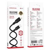 USB-кабель Type-C - Apple 8pin 2м. (Borofone) BX113 Lenny, PD 27W, силикон, черный (6941991115479)