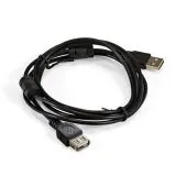 Кабель удлинитель USB2.0 AM -> AF, 1.8m (ExeGate EX-CCF-USB2-AMAF-1.8F) феррит,  черный (EX294761RUS)