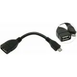 Кабель OTG USB 2.0 (F) -> microUSB, 0.08m (Defender) (87300)