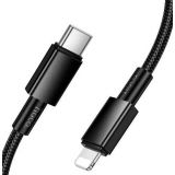 USB-кабель Type-C - Apple 8pin 1м. (HOCO) X119, PD 27W, оплетка, черный (6942007655965)